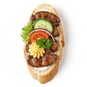 Fűszeres csirkemájas szendvics